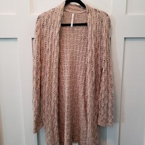 Open knit cardigan